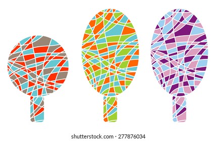 Tree Colorful Mosaic Vector Design