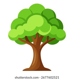 Tree colorful vector icon on white background