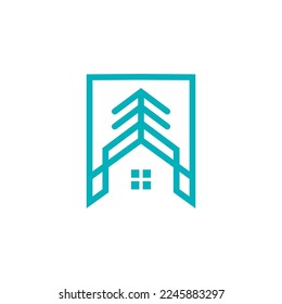 diseño del logotipo vectorial de la combinación de árboles