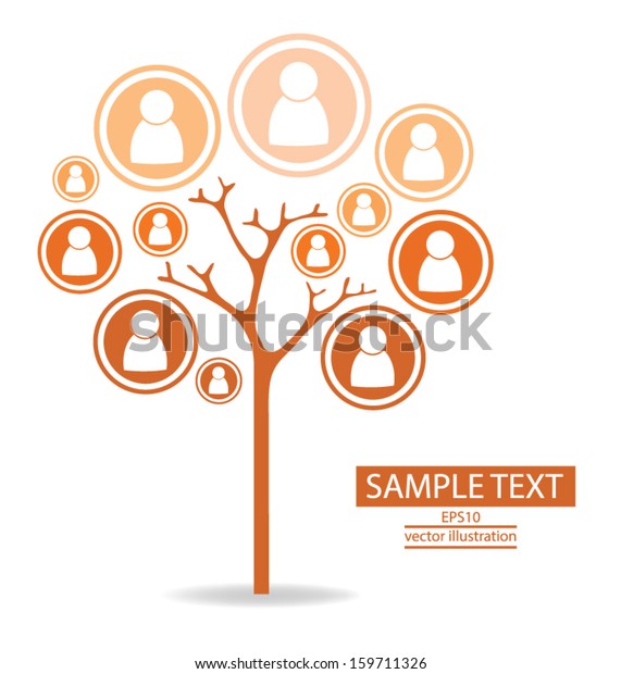 Tree Communication Concept Connection Vector Illustration Stock Vector