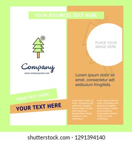 Tree Company Brochure Template. Vector Busienss Template