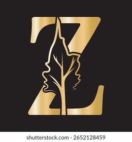 Tree Company Logo combine with letter Z vector template