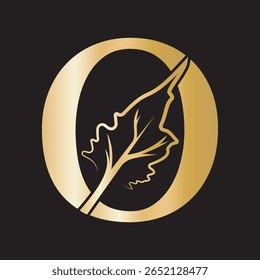 Tree Company Logo combine with letter O vector template