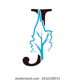 Tree Company Logo combine with letter J vector template