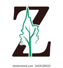 Tree Company Logo combine with letter Z vector template