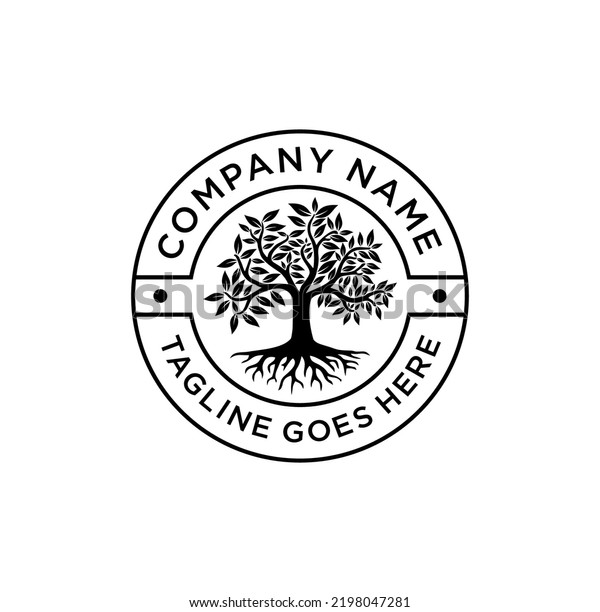 Tree Company Logo Design Vector Stock Vector (Royalty Free) 2198047281 ...