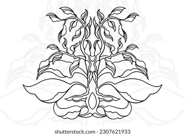 tree composition ornament decorative element ornamental graphic design background