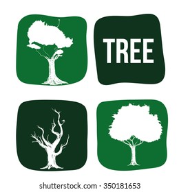 Tree concept with eco icons design, vector illustration 10 eps graphic.