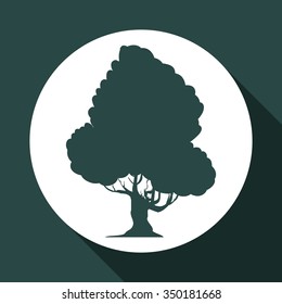 Tree concept with eco icons design, vector illustration 10 eps graphic.