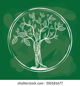 Tree concept with eco icons design, vector illustration 10 eps graphic.