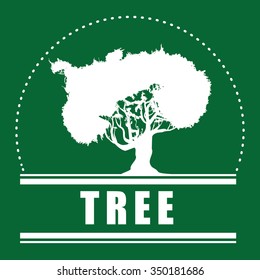 Tree concept with eco icons design, vector illustration 10 eps graphic.
