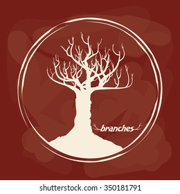Tree concept with eco icons design, vector illustration 10 eps graphic.