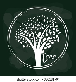 Tree concept with eco icons design, vector illustration 10 eps graphic.