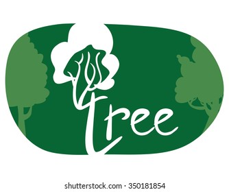 Tree concept with eco icons design, vector illustration 10 eps graphic.