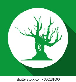 Tree concept with eco icons design, vector illustration 10 eps graphic.