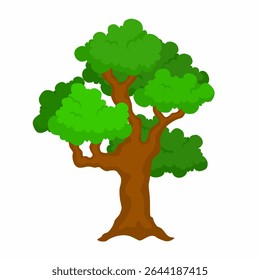 Ilustración de concepto de árbol en estilo de dibujos animados