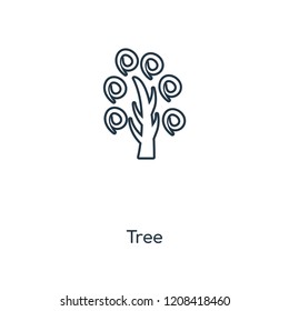 Tree concept line icon. Linear Tree concept outline symbol design. This simple element illustration can be used for web and mobile UI/UX.
