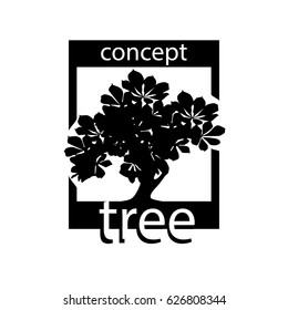 Tree concept vector illustration. Isolated on white background. 