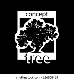 Tree concept vector illustration. Isolated on white background. 