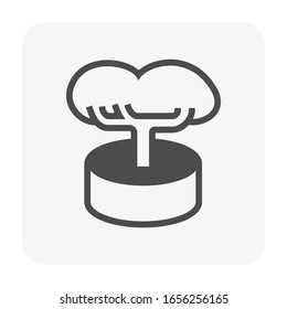 Diseño de icono de jardín y paisajismo.