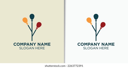 tree and consult logo vector, communication logo template