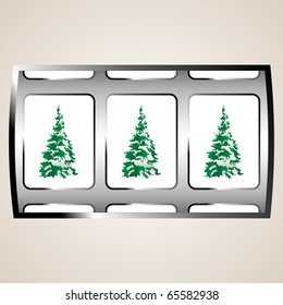 Tree covered with snow jackpot