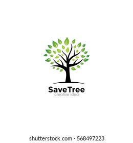 Tree Creative Concept Logo Design Template