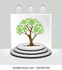 Tree. Creative. White backdrop. vector illustration.