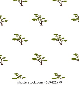 Tree with crown pattern seamless flat style for web vector illustration