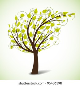 tree crown in the shape of a leaf
