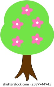 A Tree Crowned with Majestic Pink Flowers