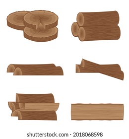 A tree in a cut, color isolated vector illustration in the cartoon style
