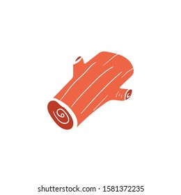 tree cut doodle icon vector hand drawing 
