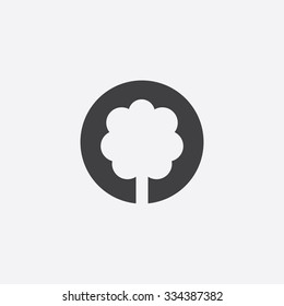 tree cut identity template icon design element