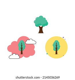Tree Cute Illustration With Bacground