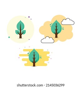 Tree Cute Illustration With Bacground