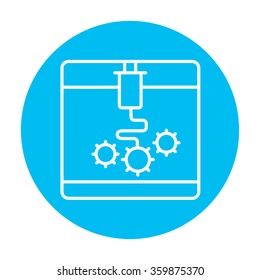 Tree D printing line icon.