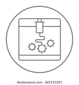 Tree D printing line icon.