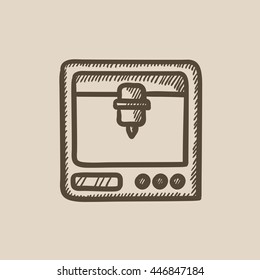 Tree D printing vector sketch icon isolated on background. Hand drawn Tree D printing icon. Tree D printing sketch icon for infographic, website or app.