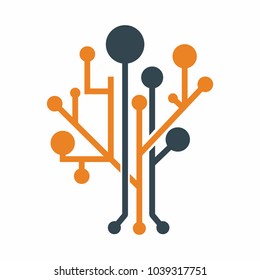 tree data logo vector