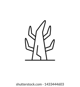 Tree, dead icon. Simple thin line, outline vector of trees icons for ui and ux, website or mobile application