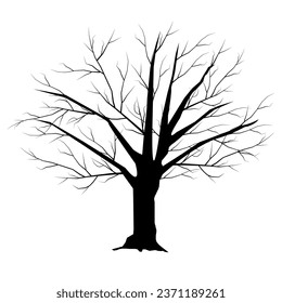 Icono de silueta de árbol muerto