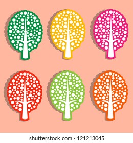 For a tree is decorated or icon Vector illustration.