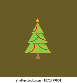 tree decoration christmas icon vector
