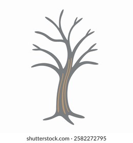A tree design with curved branches in teal, ideal for soft and creative design projects.