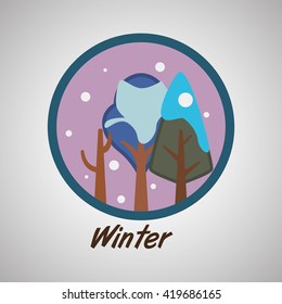 Tree design. eco concept. natural  icon, editable vector