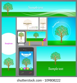 Tree design graphic design background templates