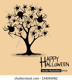 Tree design. Halloween vector illustration.