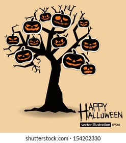 Tree design. Halloween vector illustration.