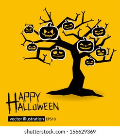 Tree design. Halloween vector illustration.
